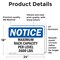 Signmission Maximum Rack Capacity Per Level 3600 Lbs, 24 in W x Rectangle, Vinyl Decal OS-2PACK-NS-D-1824-L-15947 - alternate 4